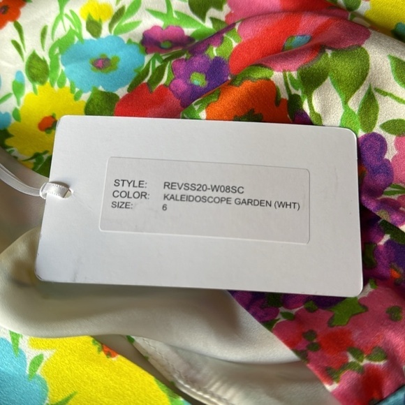 Les Reveries Silk Floral Dress Size 6 - Picture 7 of 9